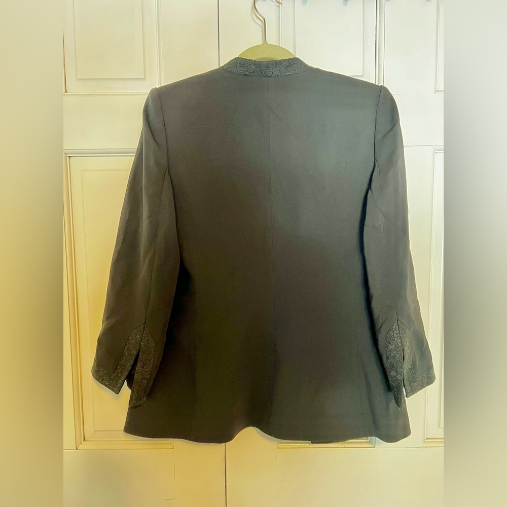 Kobi Halperin Rosalie Embellished Blazer Black Open Front Size M - Picture 4 of 9